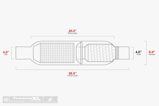 Aero Exhaust AT4040XL Aero Turbine Muffler