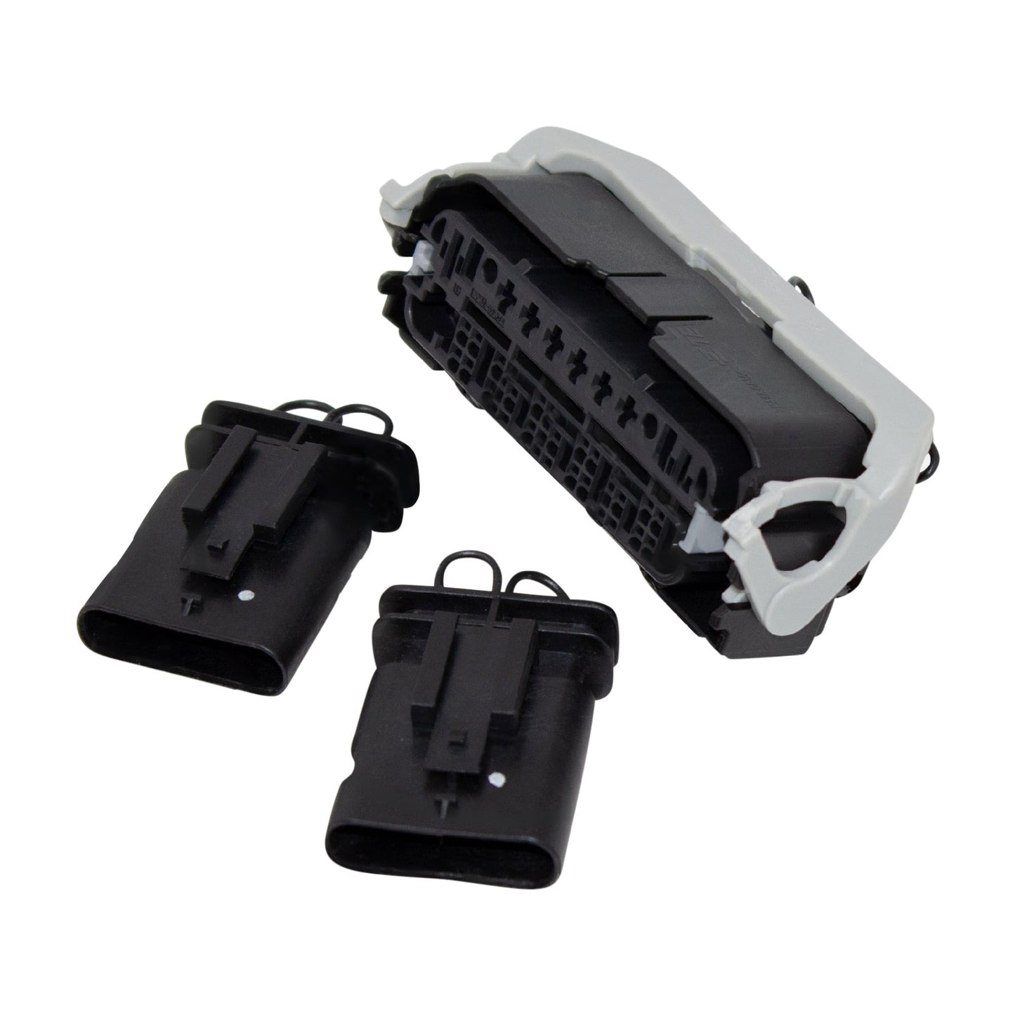 DP Customs 17-23 L5P CAN Bus Test Plugs showing black plastic connectors with wiring for automotive diagnostics.