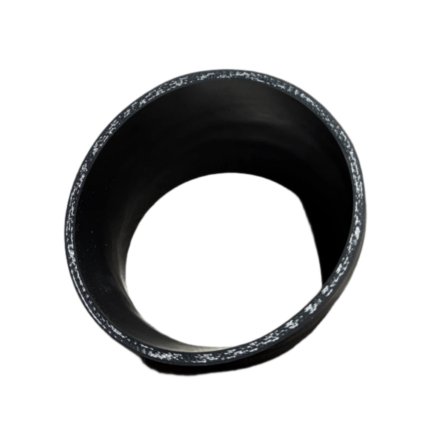 DP Customs 5-inch 22-degree intake boot shown in black, featuring durable rubber construction and precise fit for engine intake systems.