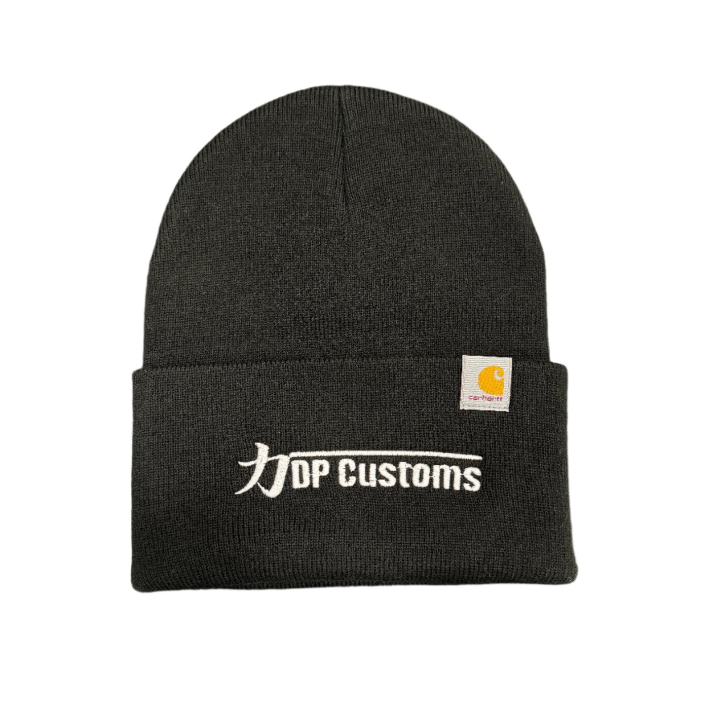 DPC Carhartt watch cap by DP Customs, navy blue knit beanie with ribbed cuff, designed for warmth and casual style.