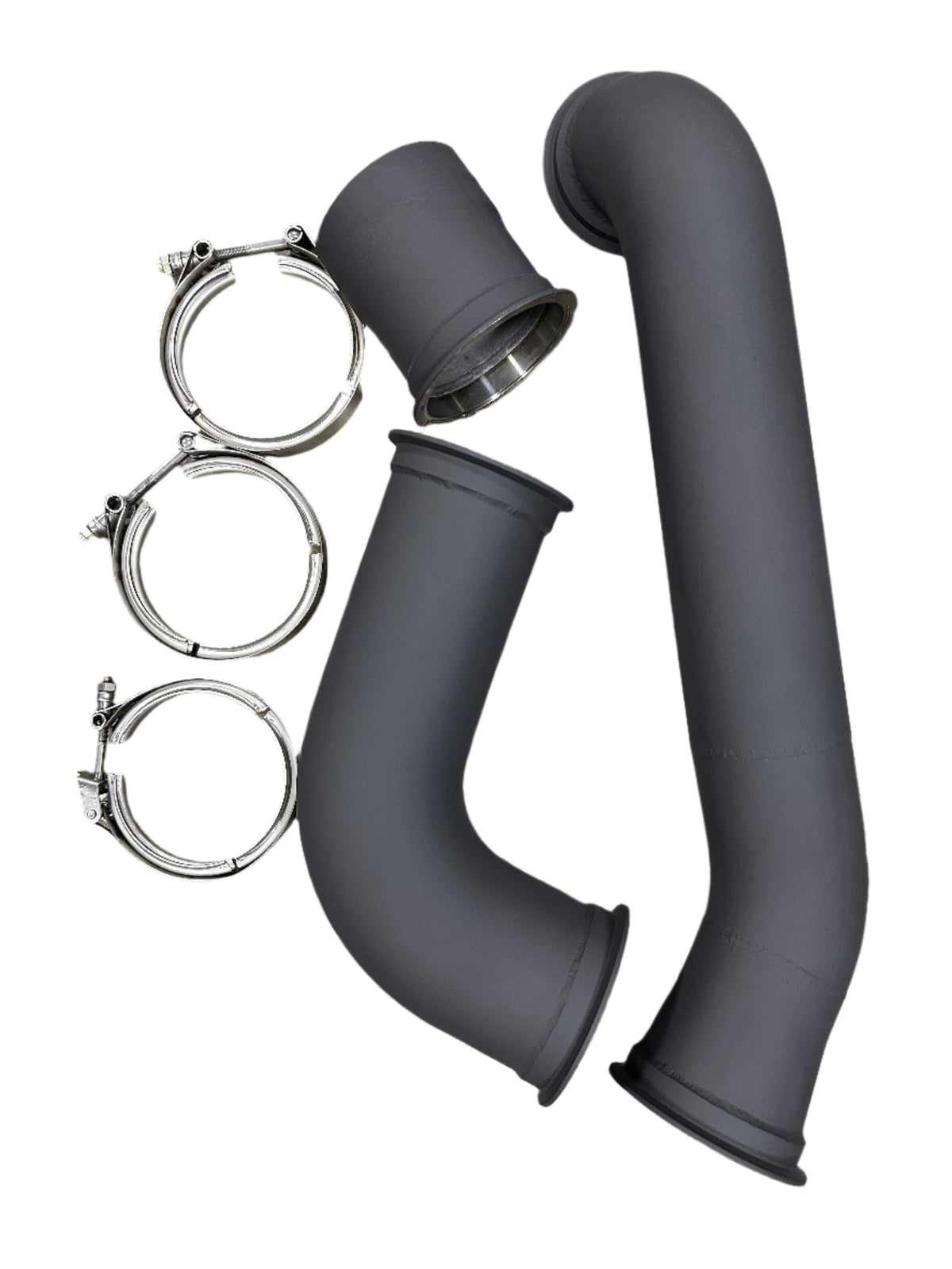 DP Customs DPC LBZ Duramax S400 single turbo kit installed on a Duramax engine, showcasing turbocharger and piping components.