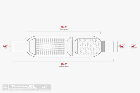 Aero Exhaust AT5050XL Aero Turbine Muffler