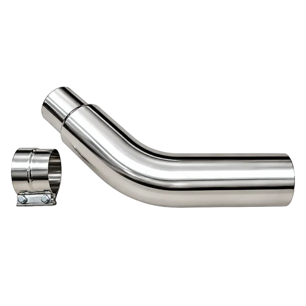 DP Customs 304 Polished Stainless Exhaust Elbow Tip - DP Customs