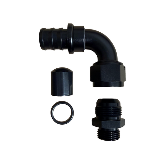 -16 90* AN Hose Barb (Atmosphere/ Catchcan)