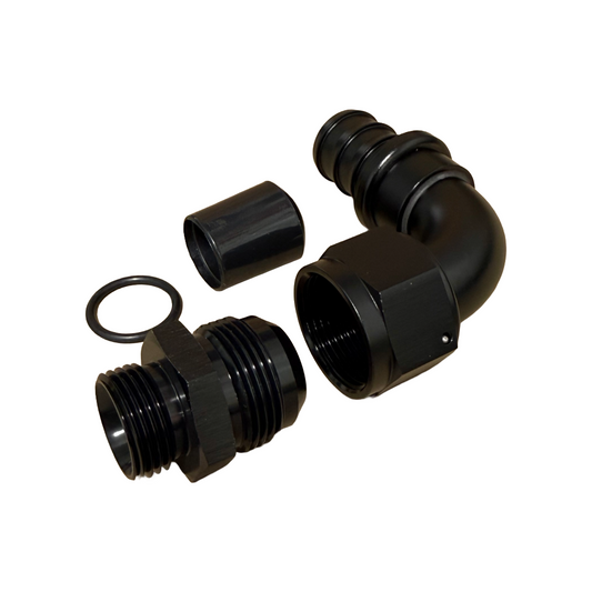 -16 90* AN Hose Barb (Atmosphere/ Catchcan)