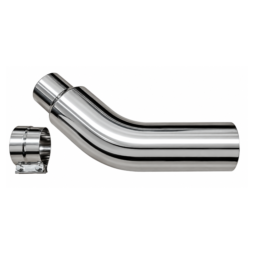 DP Customs 304 Polished Stainless Exhaust Elbow Tip - DP Customs