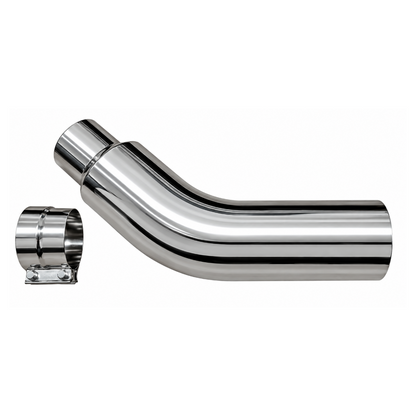 DP Customs 304 Polished Stainless Exhaust Elbow Tip - DP Customs