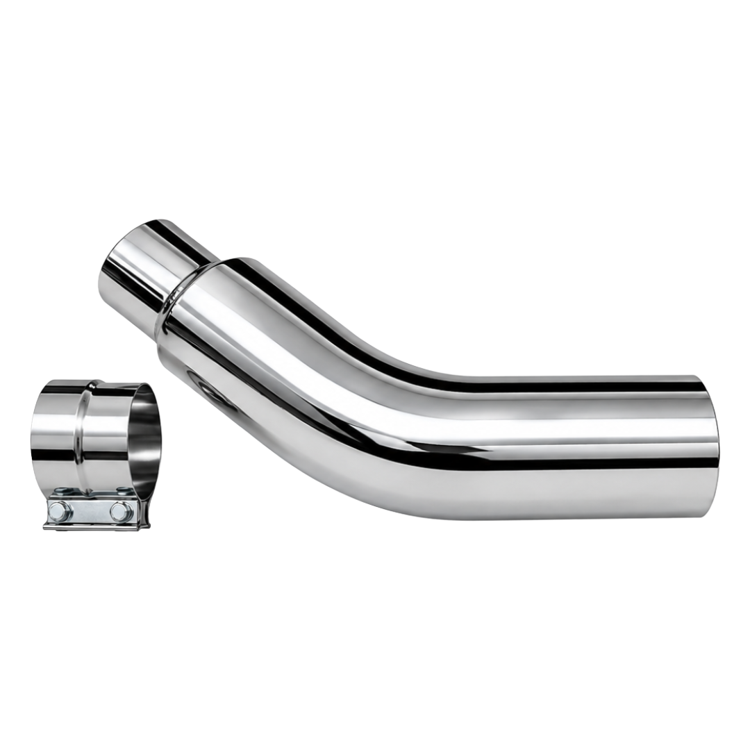 DP Customs 304 Polished Stainless Exhaust Elbow Tip - DP Customs