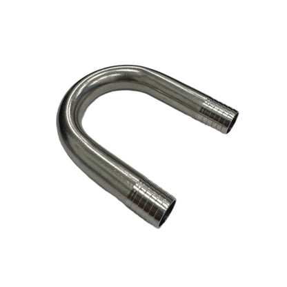 DP Customs 1/2 U Barb Fuel Filter Delete Tube, durable metal fuel line replacement for automotive fuel systems.