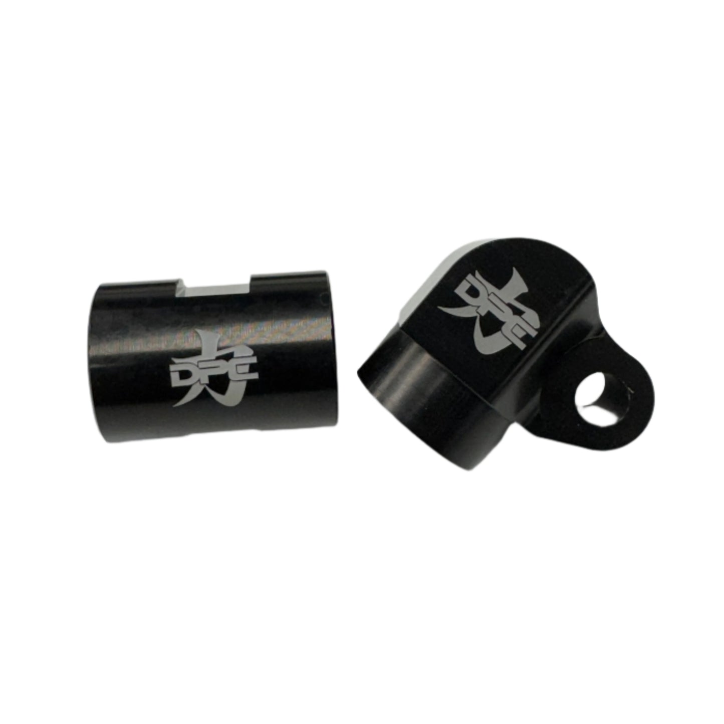 DP Customs 03-07 Duramax front route AC suction line, black metal tube with fittings, designed for Duramax diesel trucks.