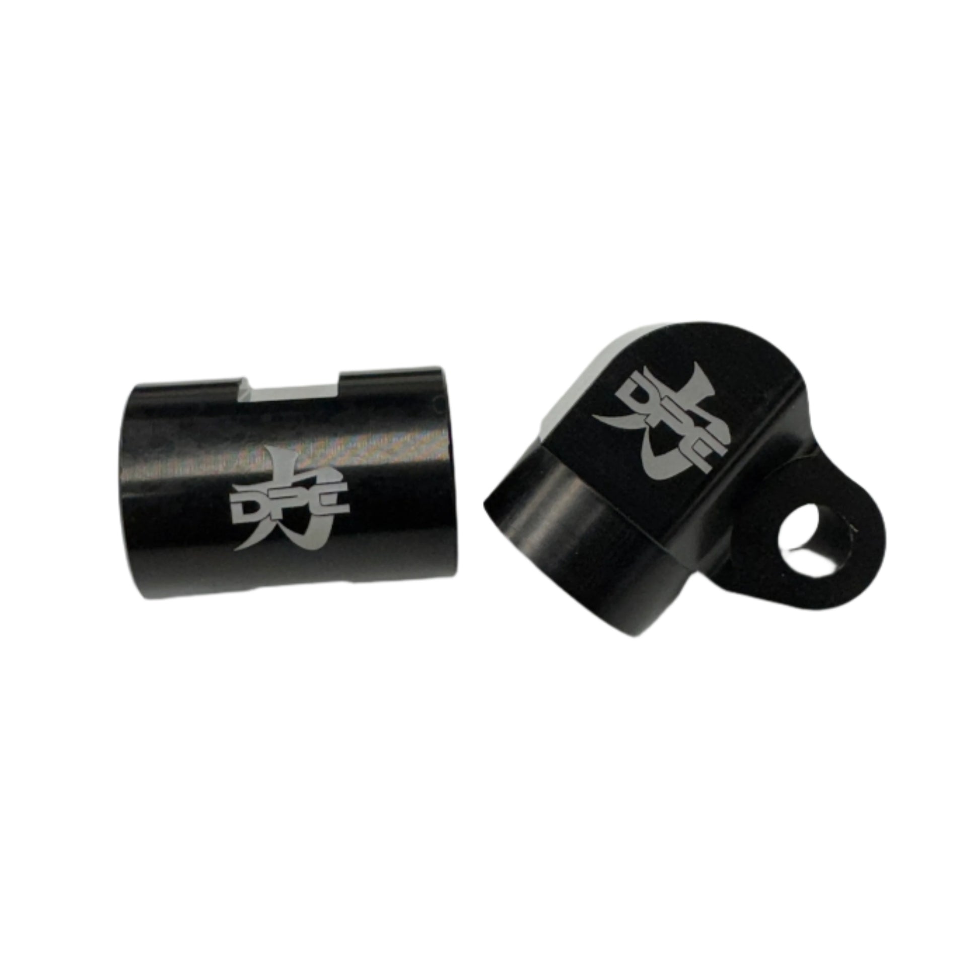 DP Customs 03-07 Duramax front route AC suction line, black metal tube with fittings, designed for Duramax diesel trucks.