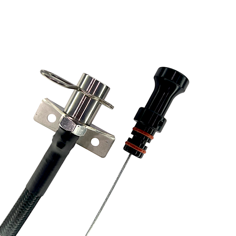 DP Customs 2001-2016 Duramax locking flexible dipstick for accurate oil level checking in diesel trucks.