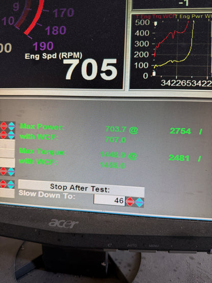DP Customs 24+ L5P Duramax Evolution Series Turbo Retrofit Kit installed on a Duramax engine, showcasing the turbo components and setup.