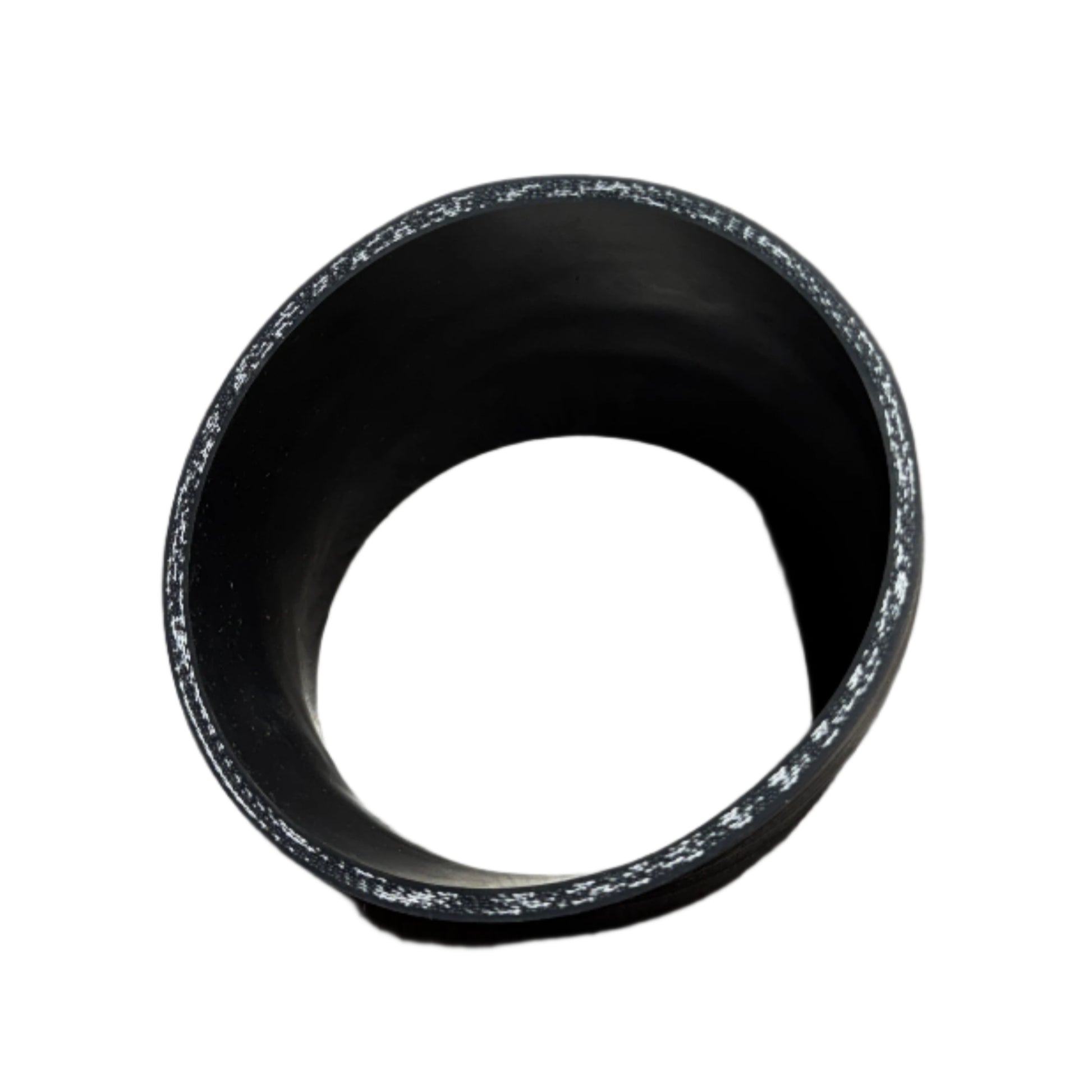 DP Customs 5-inch 22-degree intake boot shown in black, featuring durable rubber construction and precise fit for engine intake systems.