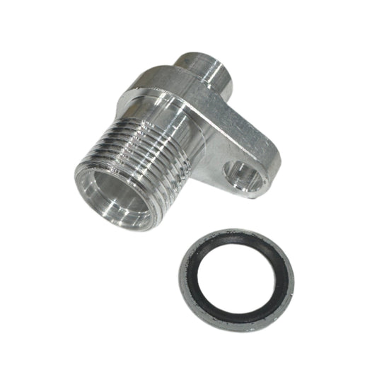 DP Customs 03-07 Duramax front route AC suction line showing the detailed metal tubing and fittings for engine cooling.