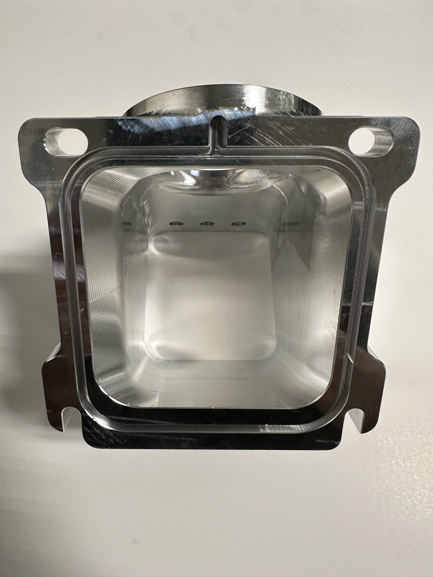 DPC Duramax S400 Coldside Assembly by DP Customs, showing the coldside turbocharger component with metallic finish and mounting parts.