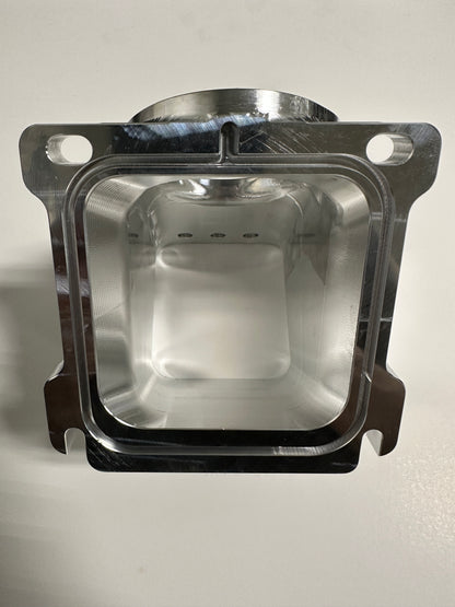 DPC Duramax S400 Coldside Assembly by DP Customs, showing the coldside turbocharger component with metallic finish and mounting parts.