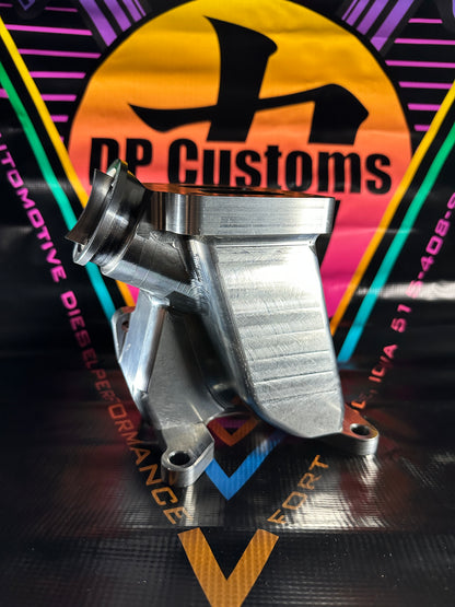 DPC LB7 Duramax S400 single turbo kit from DP Customs showing turbocharger and piping components.