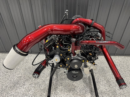 DPC LB7 Duramax S400 single turbo kit by DP Customs, showing the turbocharger and related components for diesel engine upgrade.