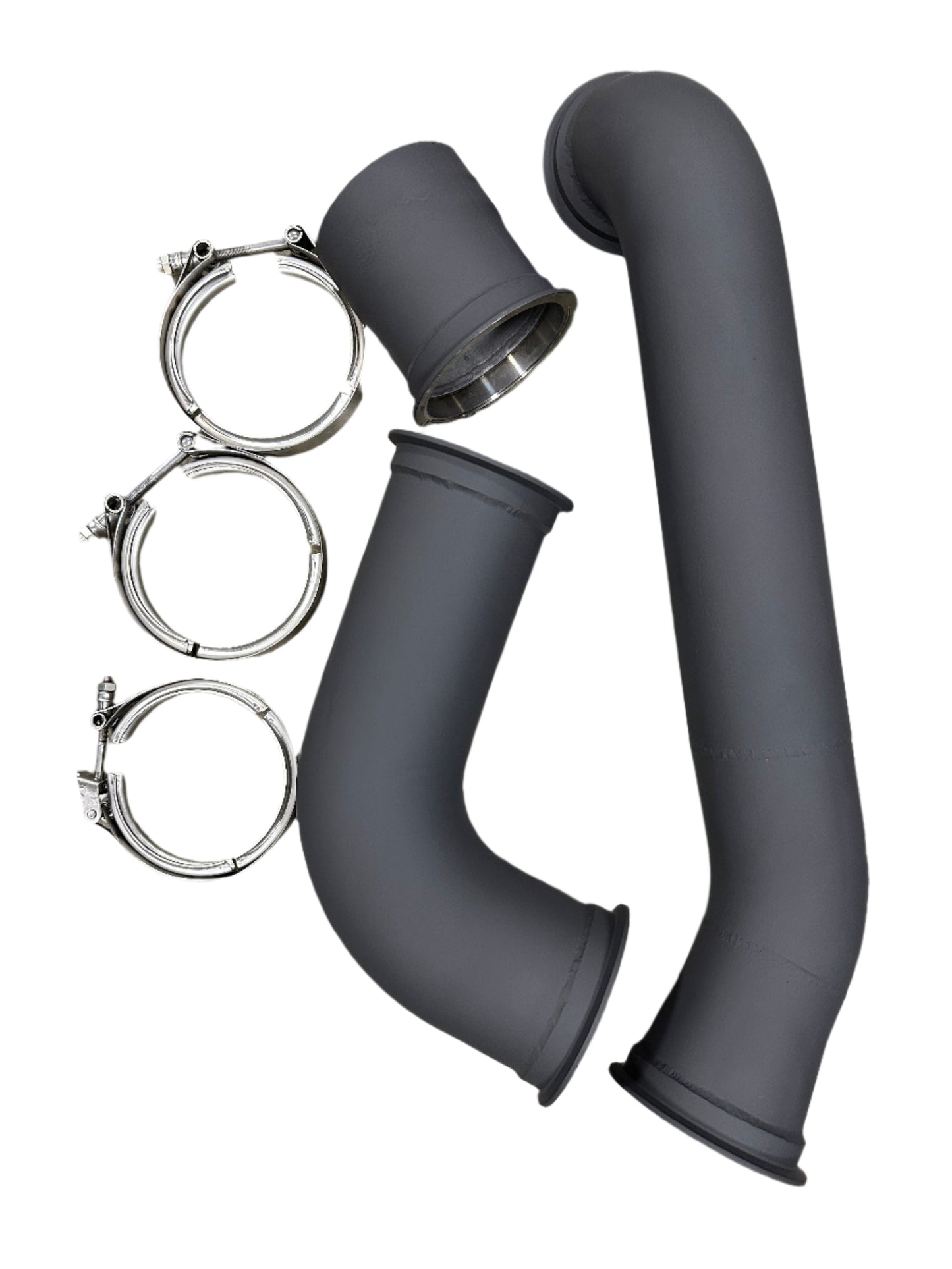 DPC LLY Duramax S400 single turbo kit by DP Customs showing the turbocharger and related components on a white background.