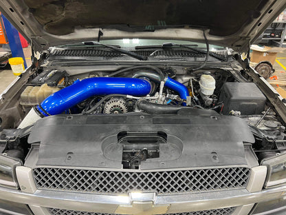 DPC LLY Duramax S400 single turbo kit from DP Customs, featuring turbocharger and components for diesel engine upgrade.