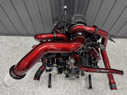 DPC LB7 Duramax S400 single turbo kit by DP Customs, showing components installed on a diesel engine.