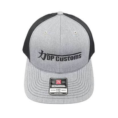 DP Customs DPC Trucker Hat with mesh back and embroidered front panel, casual outdoor headwear.