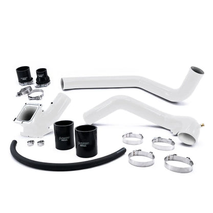 DP Customs HSP LBZ Duramax intercooler pipe kit for Chevrolet and GMC trucks, white intercooler charge pipe bundle.