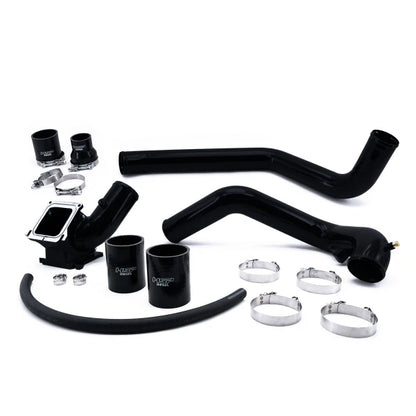 DP Customs HSP LBZ Duramax Intercooler Pipe Kit in satin black, includes charge pipes for Chevy and GMC Silverado models.