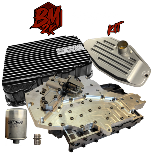 DP Customs Randys Transmissions Babymaker 2000 Kit for 19+ 68RFE transmission, showing components arranged on a clean surface.