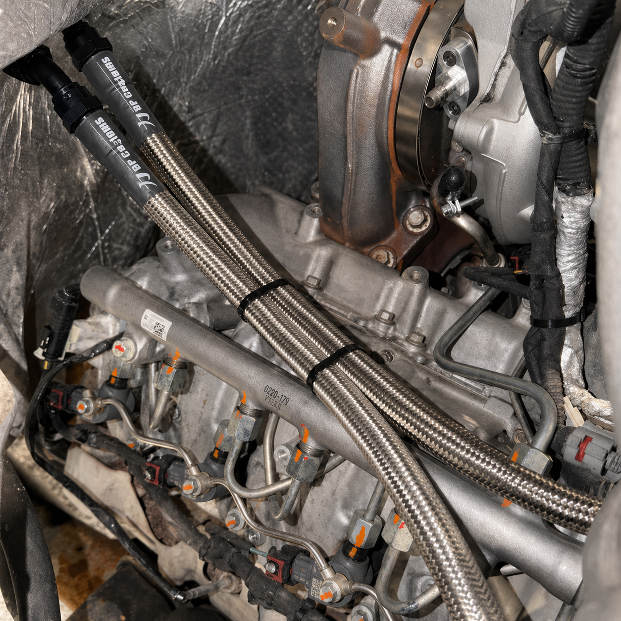 DP Customs -10AN L5P Duramax Coolant Heater Hose Kit