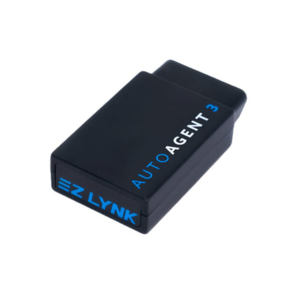 EZ LYNK Auto Agent 3 device with wiring harness for vehicle diagnostics and tuning, displayed on a white background.