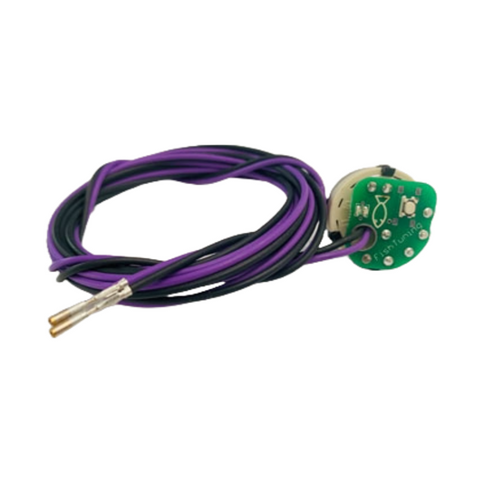 Duramax DSP5/SOTF switch by Fish Tuning, a compact control device for diesel truck performance tuning.
