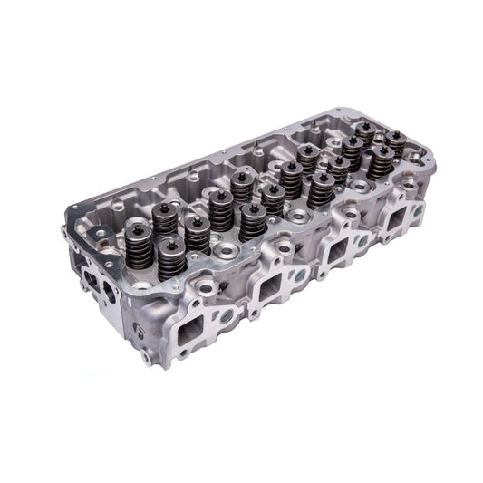 Fleece Performance Engineering LB7 Cupless Cylinder Heads, high-performance diesel engine replacement parts, shown in a detailed technical image.