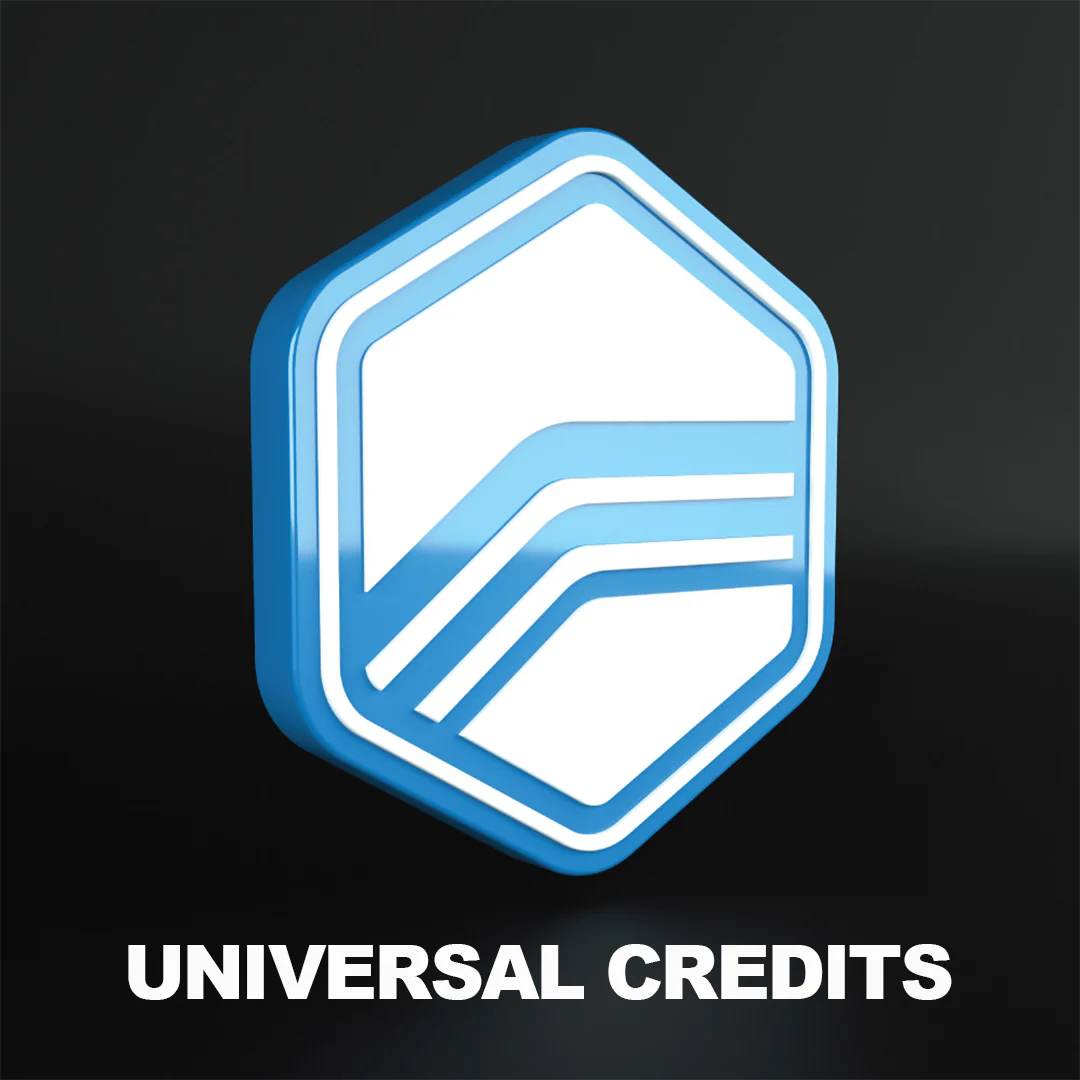 HP Tuners Universal Credits for vehicle tuning, shown in a digital format on a sleek, professional interface screen.
