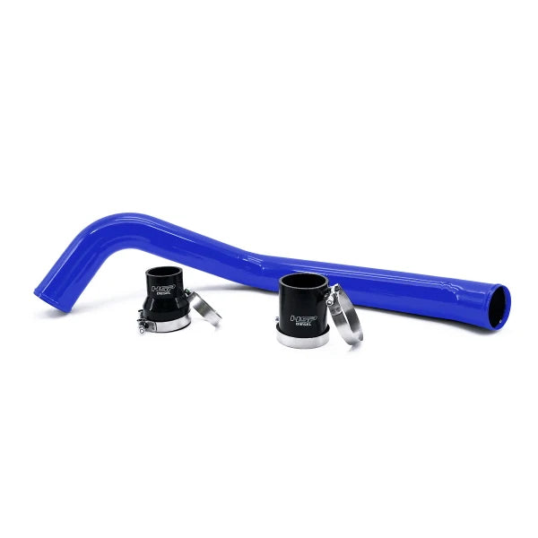 HSP Diesel Duramax hot side intercooler pipe in illusion blueberry, designed for Chevy and GMC trucks 2001-2010.