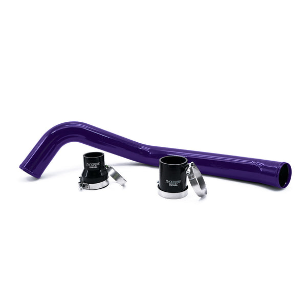 HSP Diesel Duramax hot side intercooler pipe for models 2001-2010, metal pipe with connections for turbocharger and intercooler.