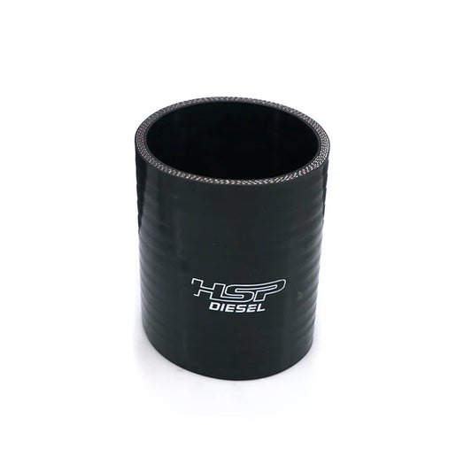 HSP Diesel 3x4 straight intercooler boot, rubber hose with metal clamps for engine cooling and boost system connection.
