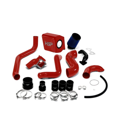 HSP Diesel Duramax Max Air Flow Bundle with blood-red intake components for Chevrolet and GMC trucks.