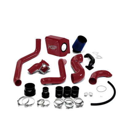 HSP Diesel Duramax Max Air Flow Bundle in candy red for Chevrolet and GMC trucks, featuring high-performance intake components.