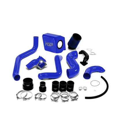 HSP Diesel LBZ Duramax Max Air Flow Bundle with blue and blueberry-colored intake components for Chevrolet and GMC trucks