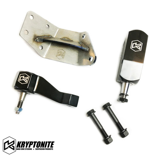 Kryptonite Products Death Grip Idler Side Package showing bike chainring and mounting components on a bicycle.