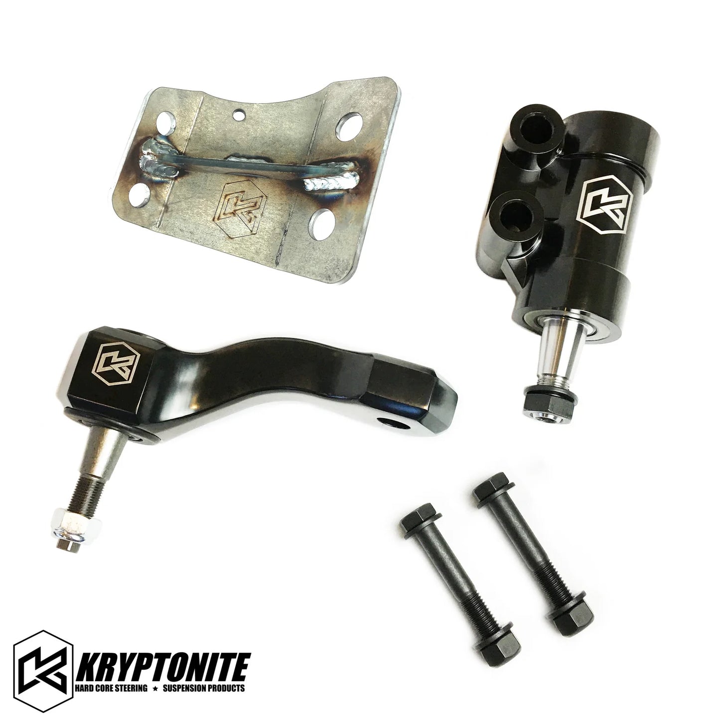 Kryptonite Products Death Grip Idler Side Package showing black metal idler side with mounting hardware and branding details