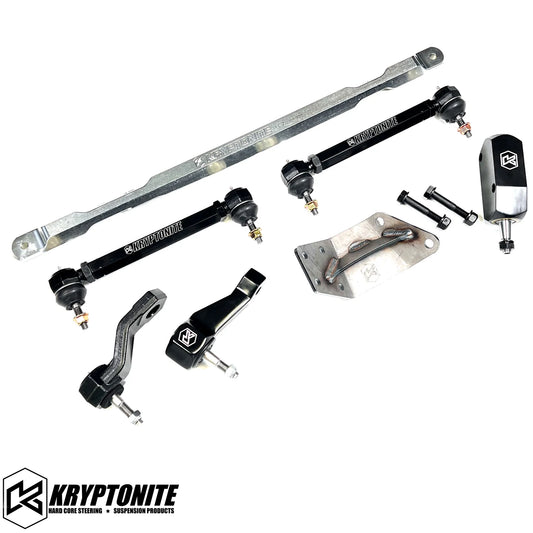 Kryptonite Products Ultimate Front End Package with lock and mounting hardware, set against a neutral background.