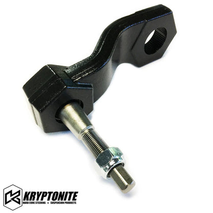 Kryptonite Products Uni Spline Pitman Arm showing a metal steering component with splined ends and mounting holes.