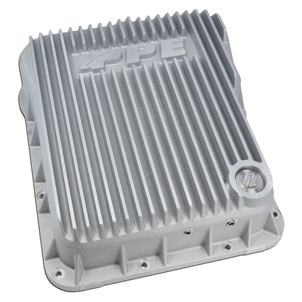 PPE cast aluminum transmission pan for 2001-2019 GM Duramax 6.6L Duramax Allison 1000, standard capacity, heavy-duty design.