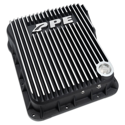 PPE transmission pan for 2001-2019 GM Duramax 6.6L Allison 1000, standard capacity, metal construction, shown in the image.