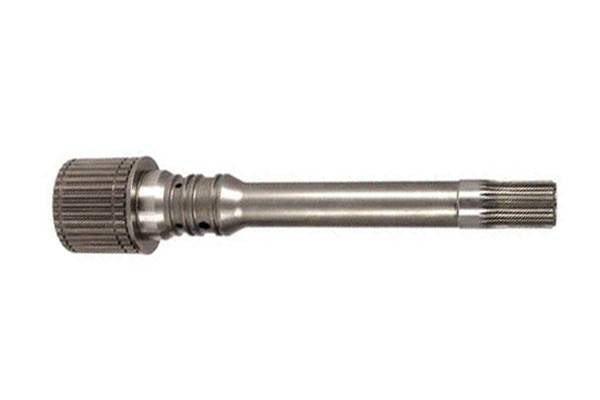 TCS billet input shaft for 2001-2016 Duramax diesel trucks, high-strength automotive drivetrain component, shown in image.