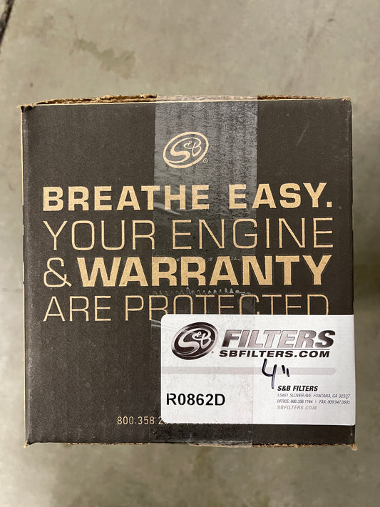 S&B 4” R0862 Dry Filter